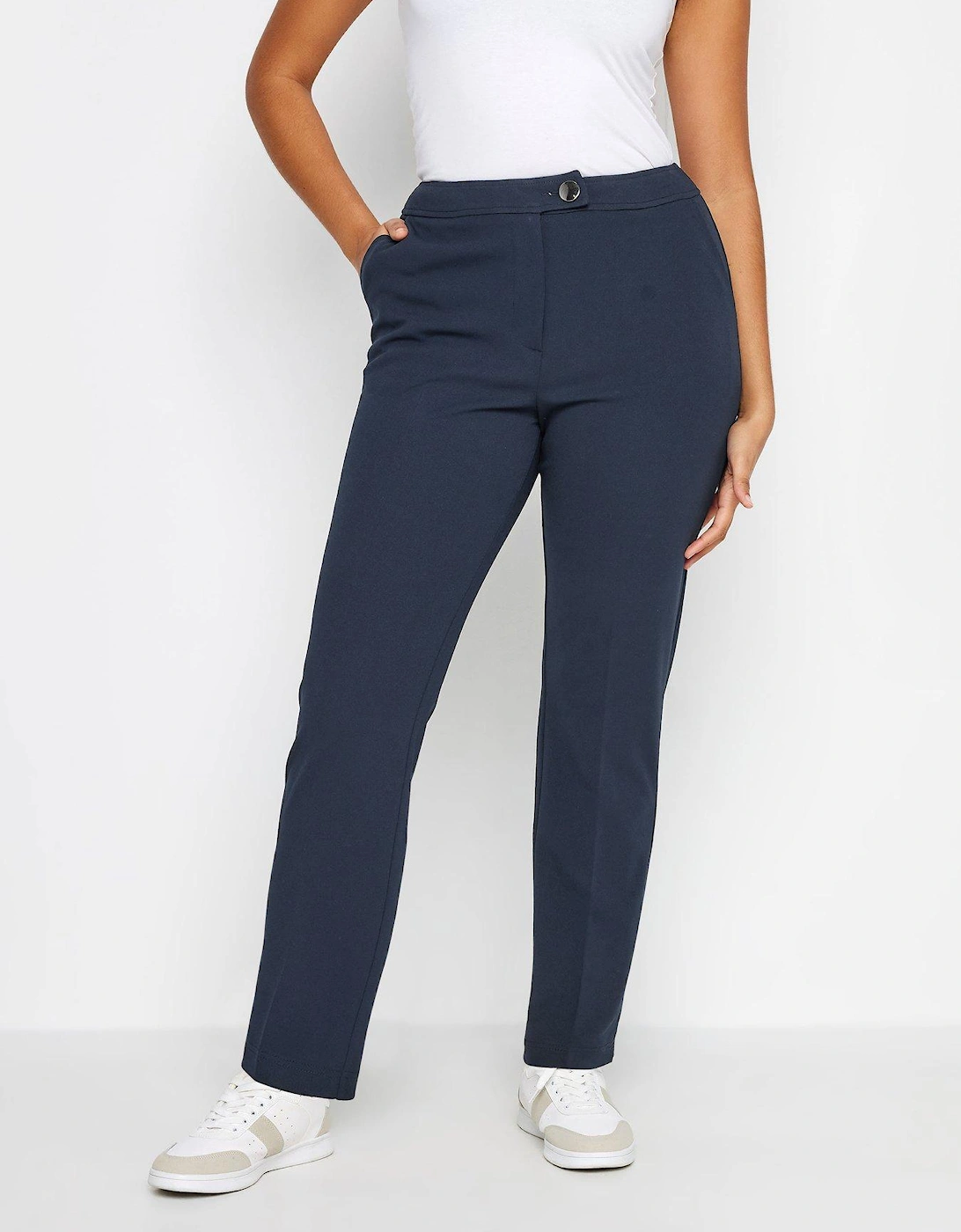 Petite Navy Tapered Trouser 27", 2 of 1