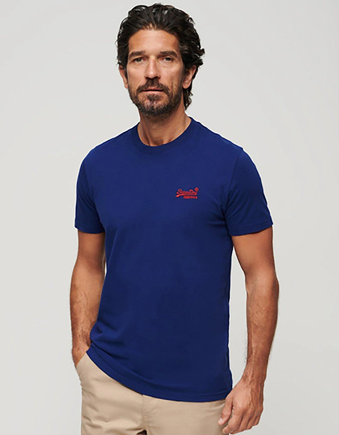 Essential Logo Embroidered T-Shirt - Dark Blue, 2 of 1