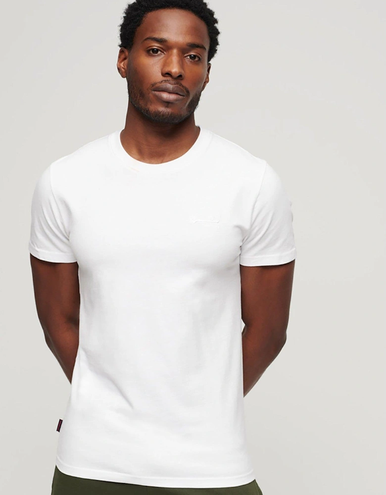 Essential Logo Embroidered T-Shirt - White