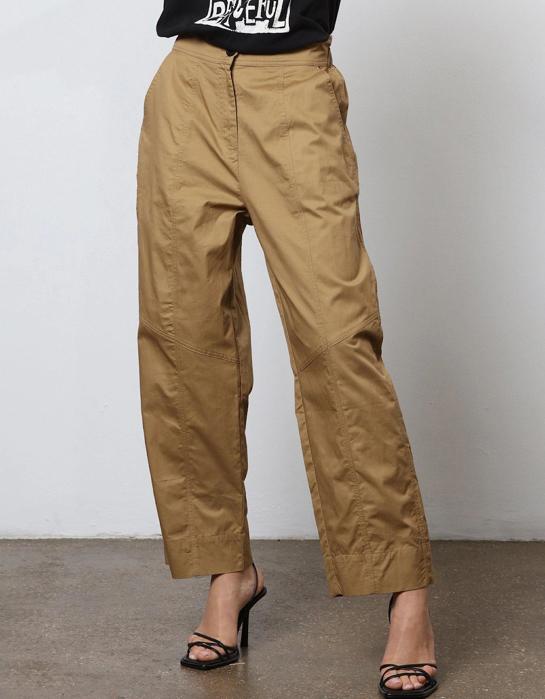 Wide Leg Cargo Trousers - Brown, 7 of 6
