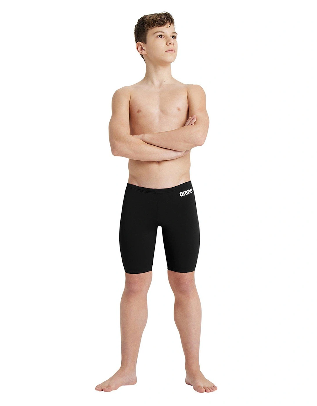 Boy's Team Swim Jammer - Black/White, 3 of 2