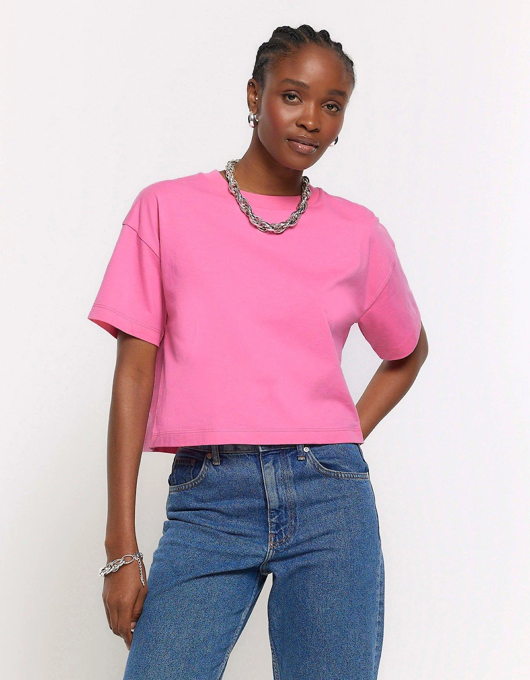 Boxy Chopped Tee - Bright Pink, 3 of 2