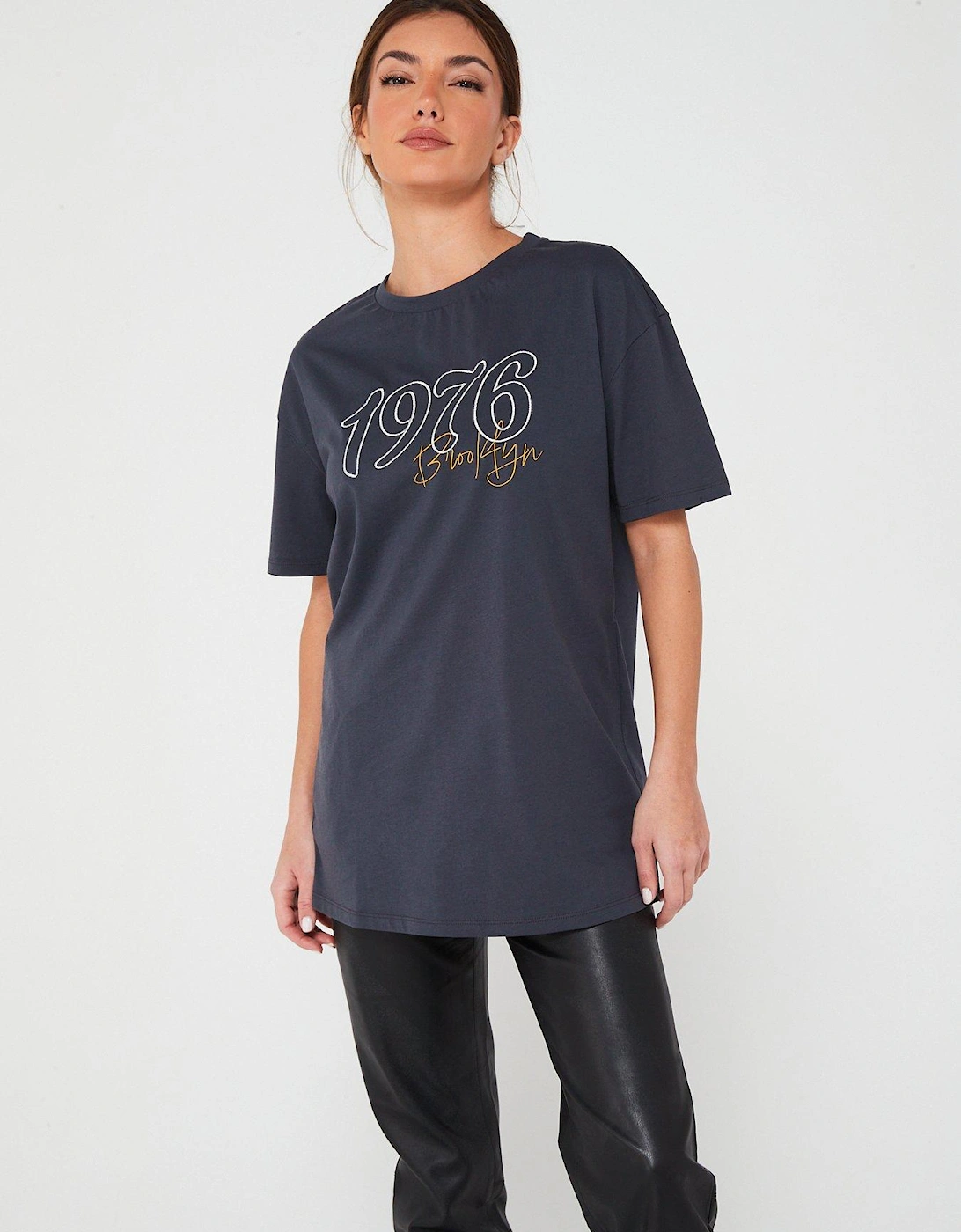Graphic Oversized T-Shirt - Grey, 7 of 6