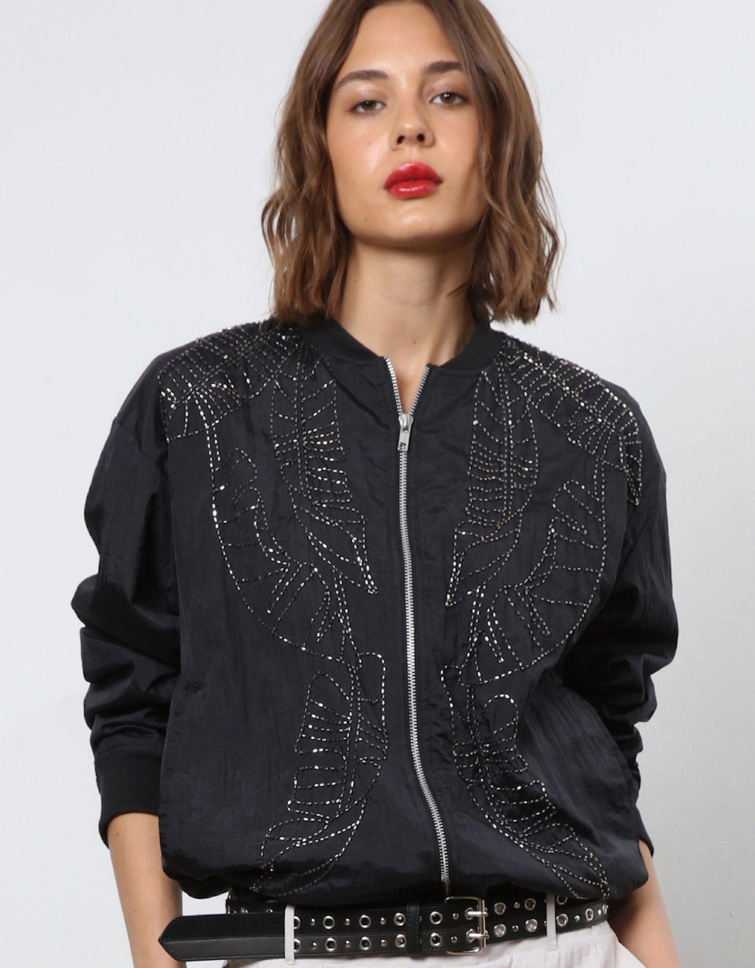 Antares Beaded Bomber Jacket - Black, 2 of 1