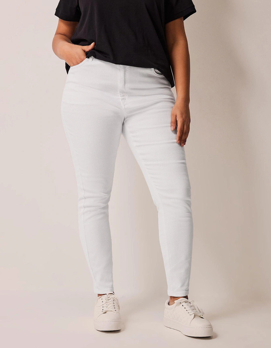 Shaper Jean Mid Wash White, 2 of 1