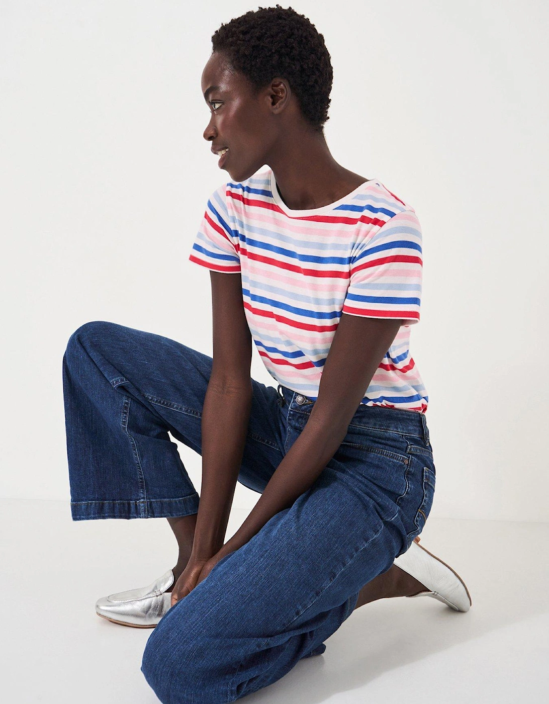 Breton Striped Cotton Jersey T-Shirt - Red, 2 of 1