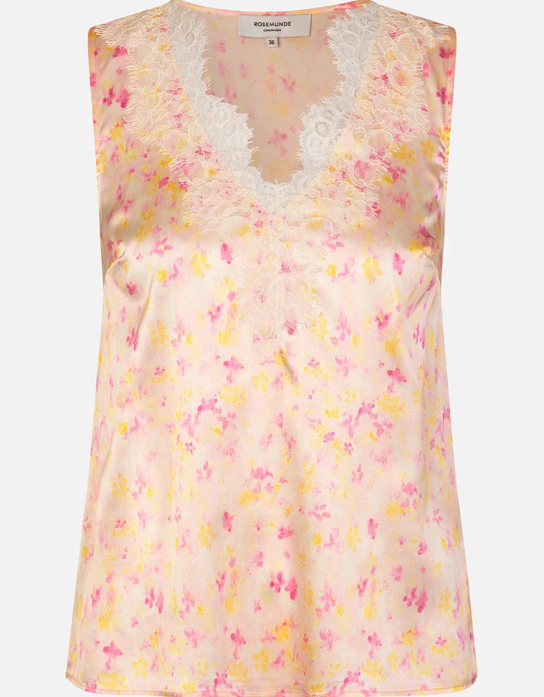 Silk top in small rosa flower print, 2 of 1