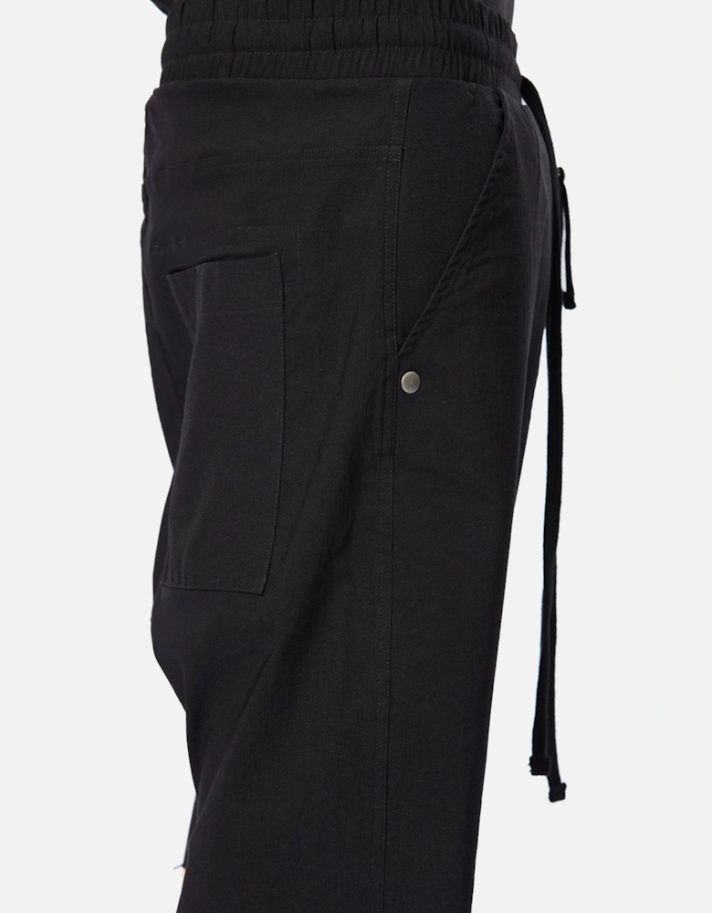 Zip Detail Drop Black Shorts