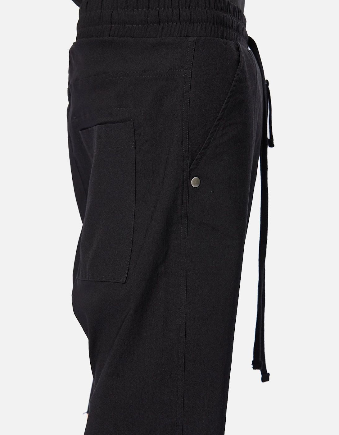 Zip Detail Drop Black Shorts