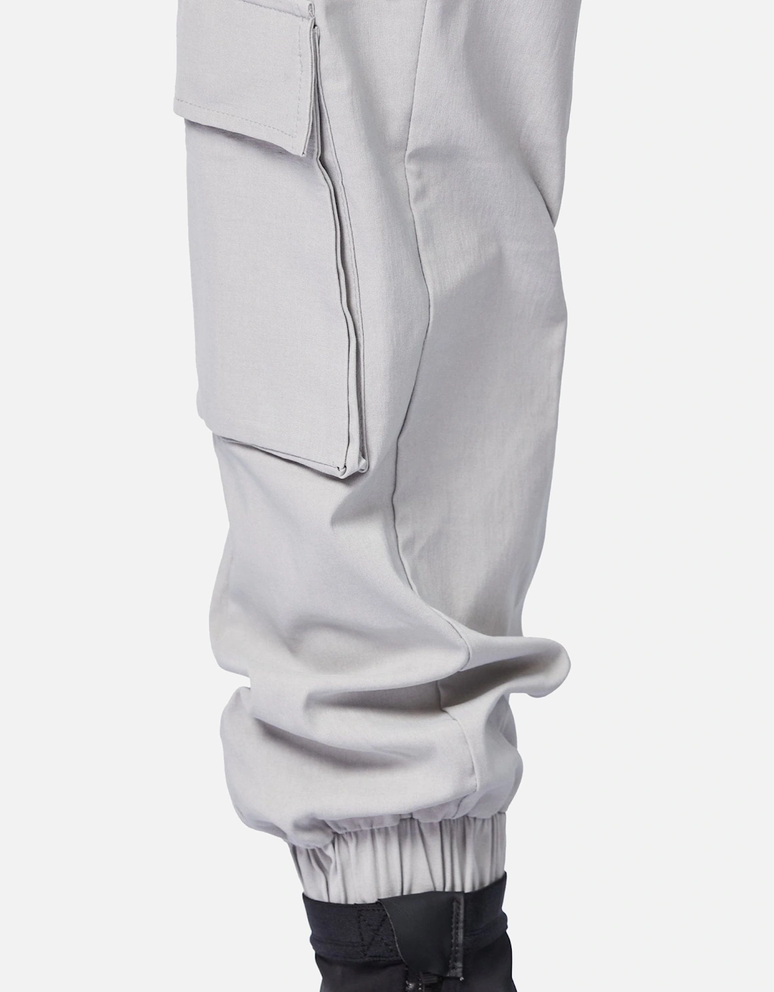 Stretch Cuffed Grey Cargo Pant