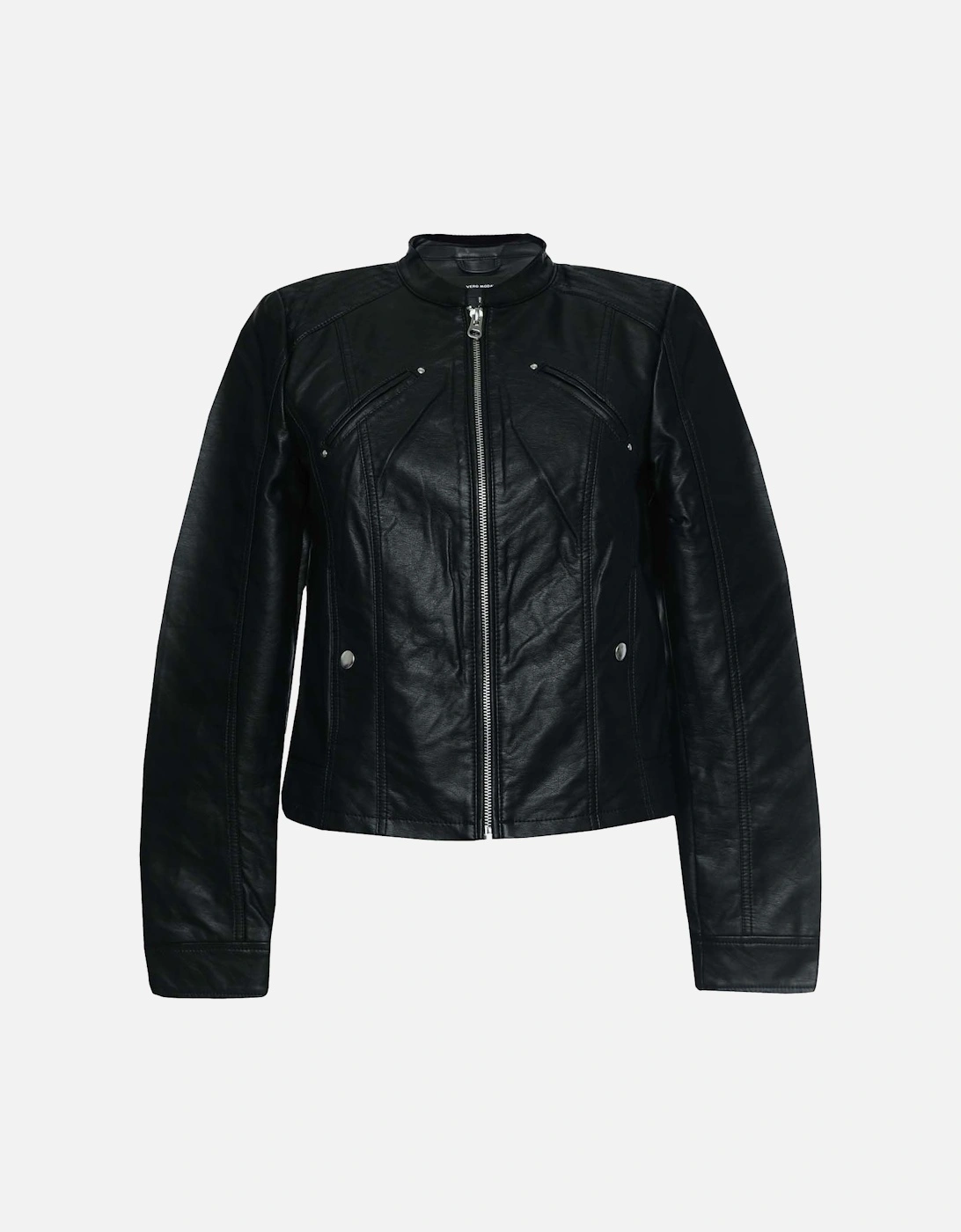 Womens Favodona Faux Leather Jacket, 4 of 3