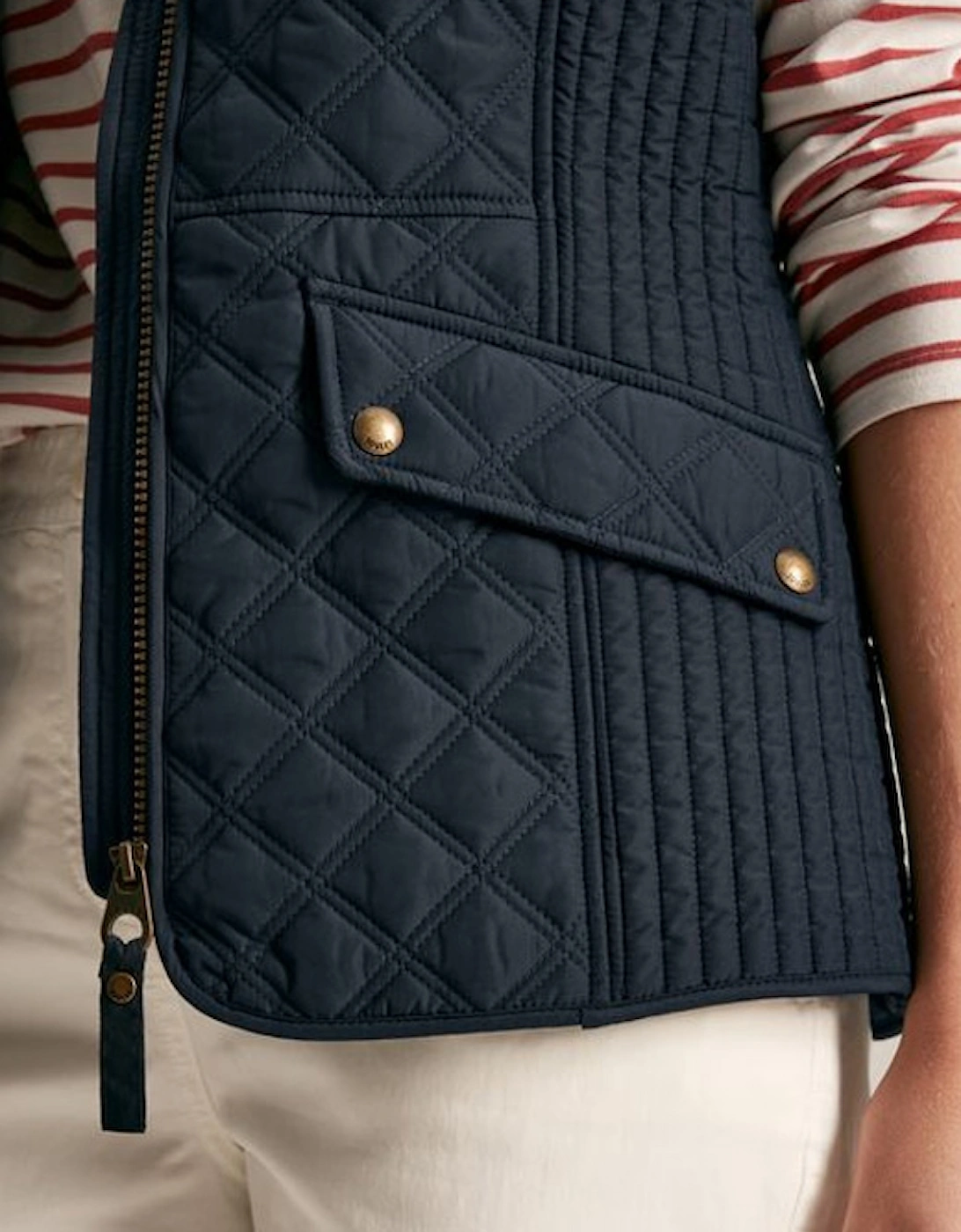 Women's Minx Showerproof Diamond Quilted Gilet Navy