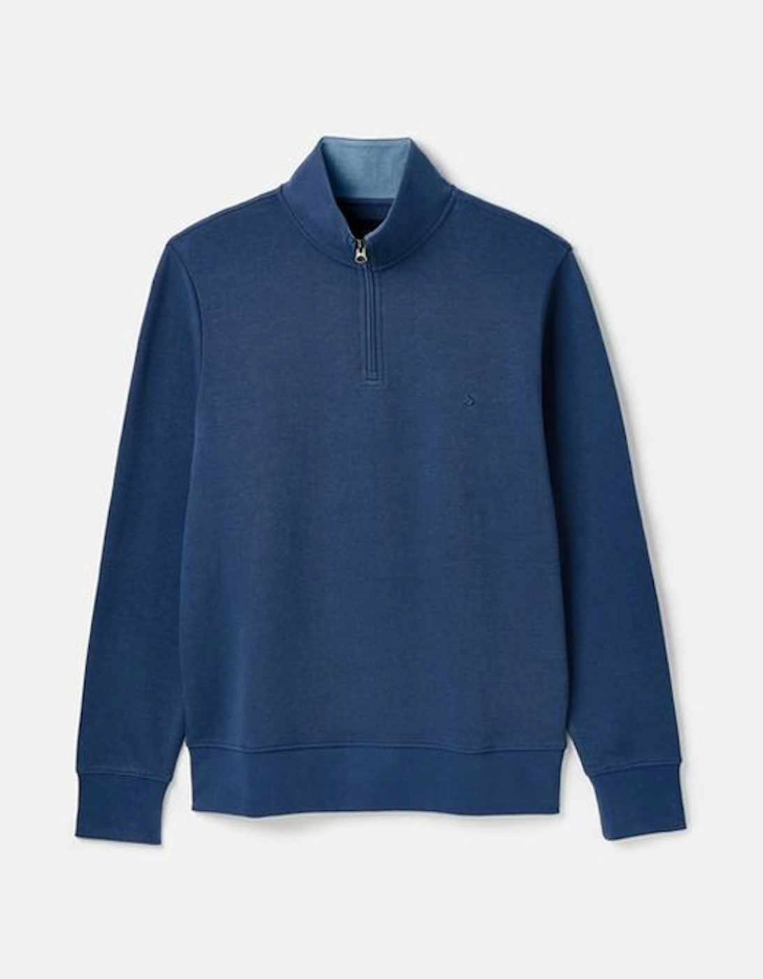 Men's Alistair Quarter Zip Cotton Sweatshirt Blue