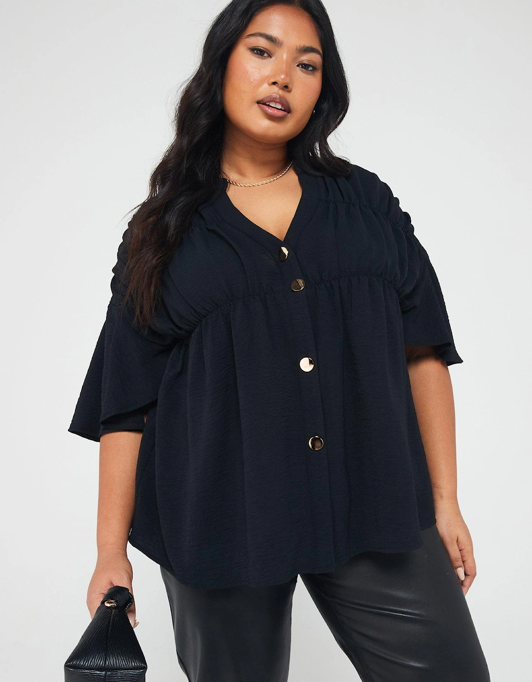 Ruched Shirt - Black, 5 of 4
