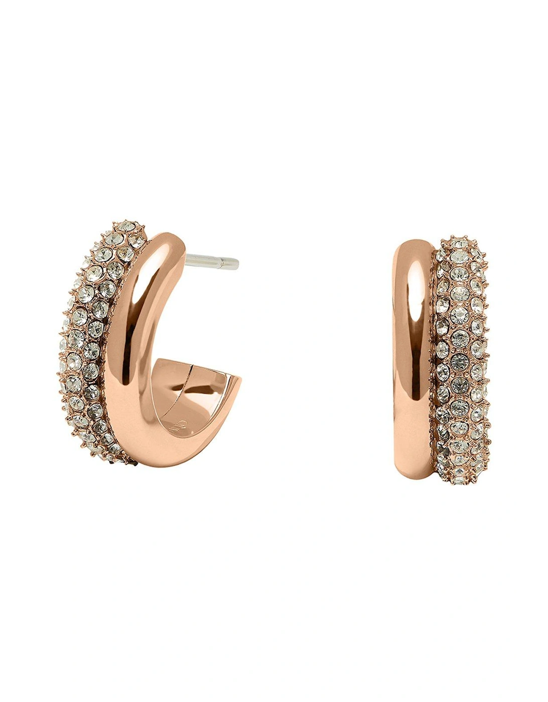 Entwine Rose Gold IP Hoop Earrings, 2 of 1