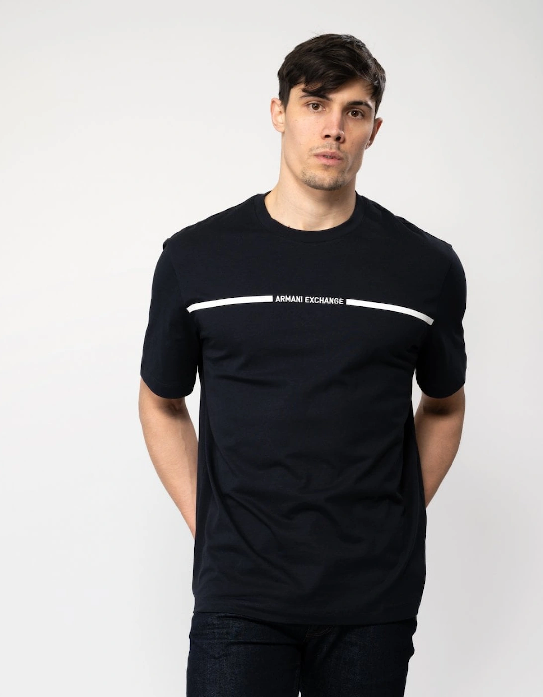 Mens Stripe Logo T-Shirt, 5 of 4