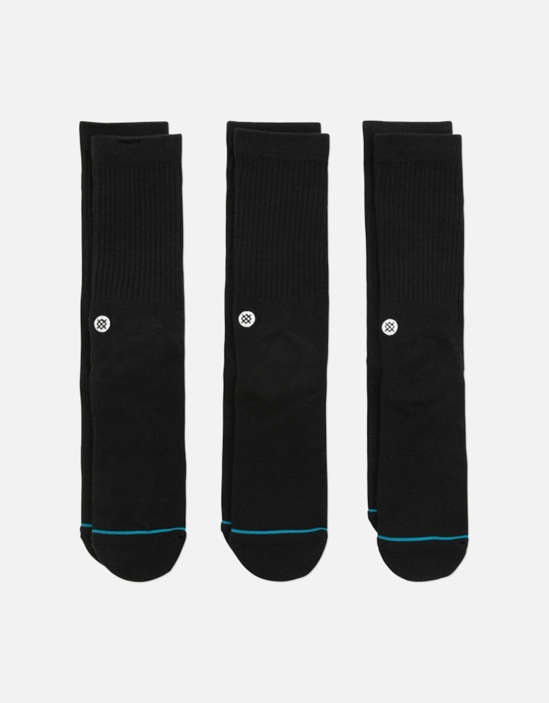 Icon Socks 3 PACK - Black