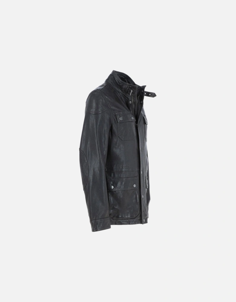 Ashwood Safari Style Leather Jacket Dark Brown AMJ-5