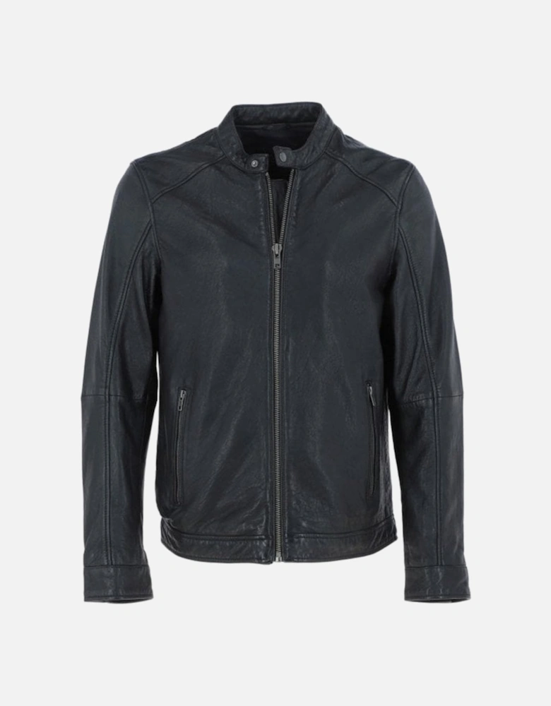 Ashwood Biker Style Leather Jacket Black AMJ-3
