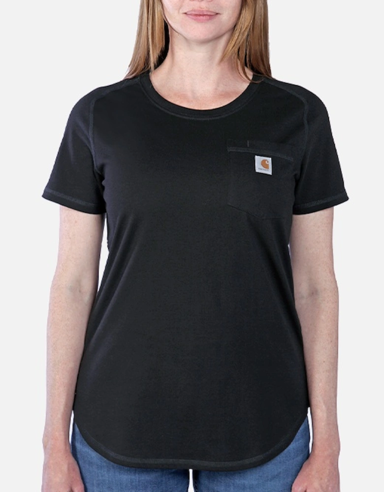 Carhartt Women's Force Relaxed Fit Midweight Short Sleeve Pocket T-Shirt Black