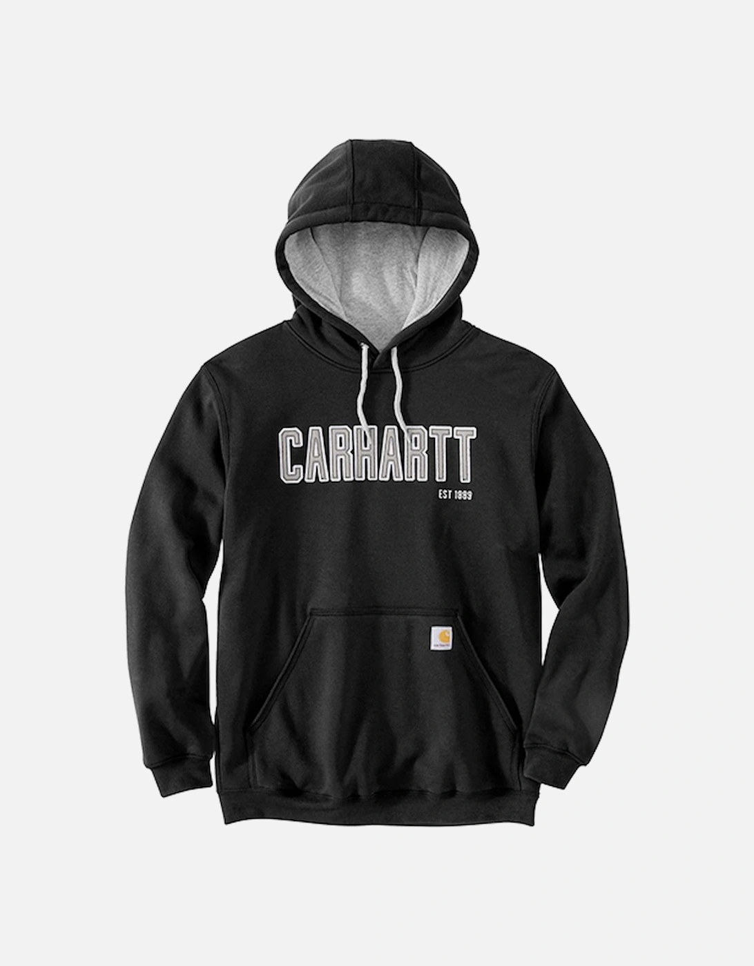 Carhartt Mens Loose Fit Midweight Felt Logo Graphic Sweatshirt Black, 3 of 2