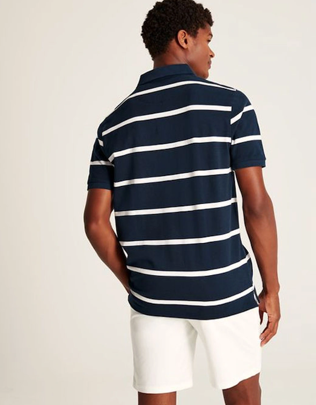 Men's Filbert Polo Shirt Navy White Stripe