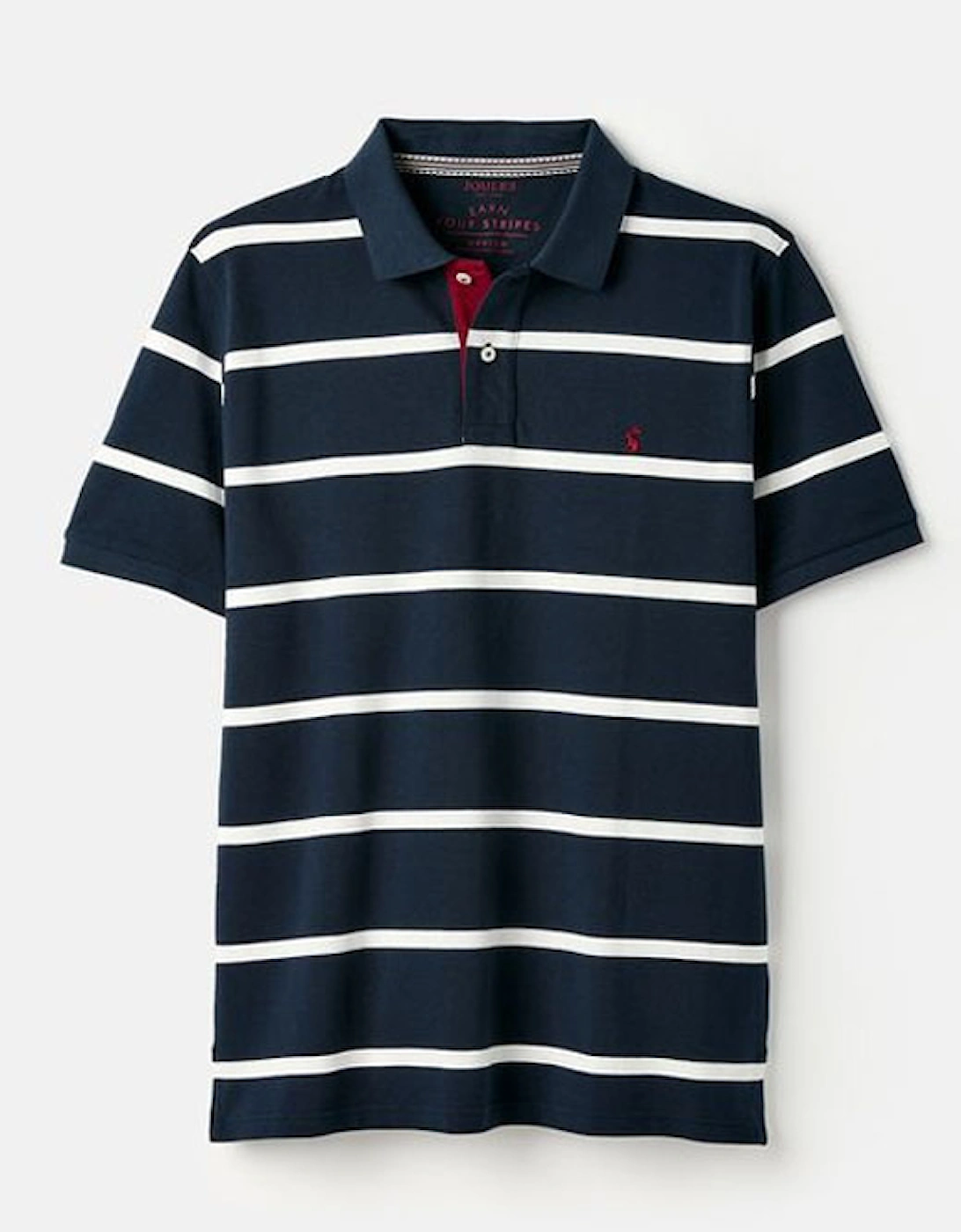 Men's Filbert Polo Shirt Navy White Stripe