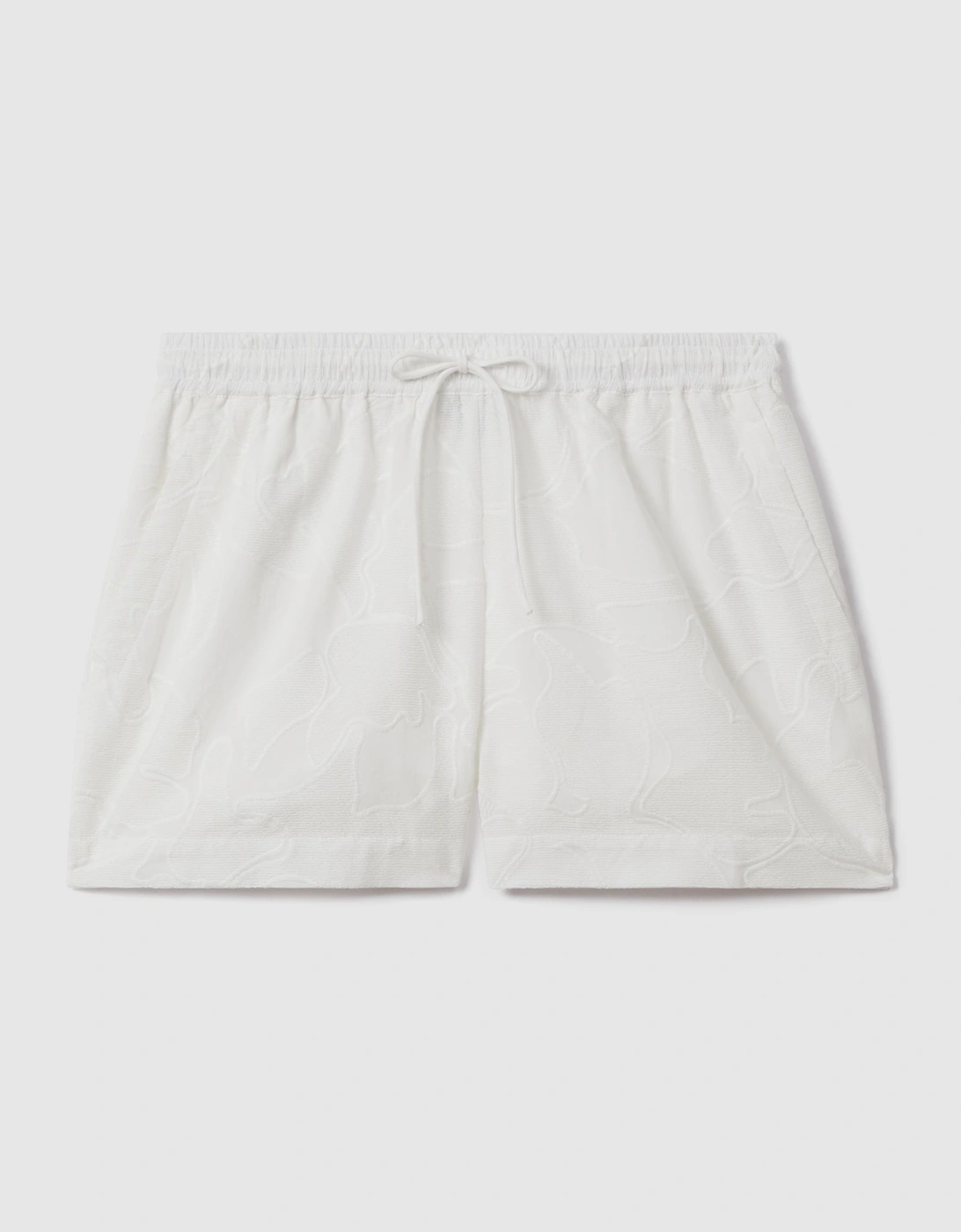 Cotton Embroidered Drawstring Shorts, 2 of 1