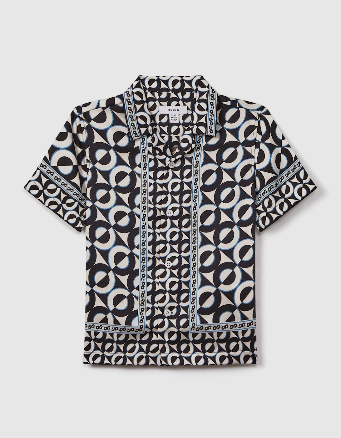 Printed Cuban Collar Shirt, 2 of 1