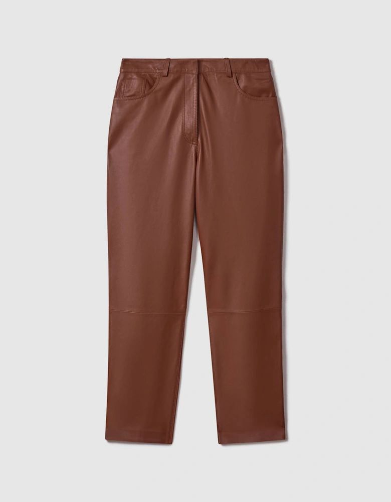 McLaren F1 Cropped Leather Trousers