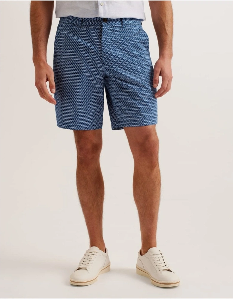 Dulwick Mens Geometric Print Chino Shorts