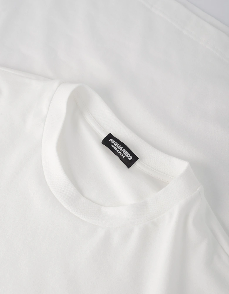 Maple Leaf Badge Cotton T-shirt White