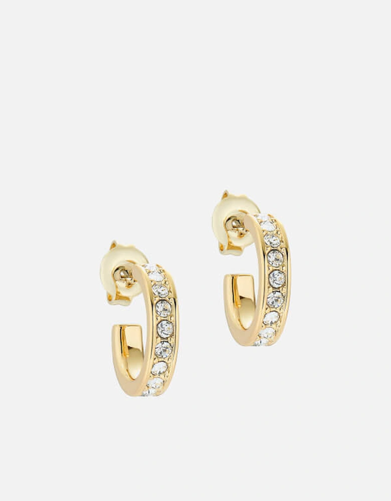 Women's Seenita: Nano Hoop Earring - Gold Tone/Clear Crystal
