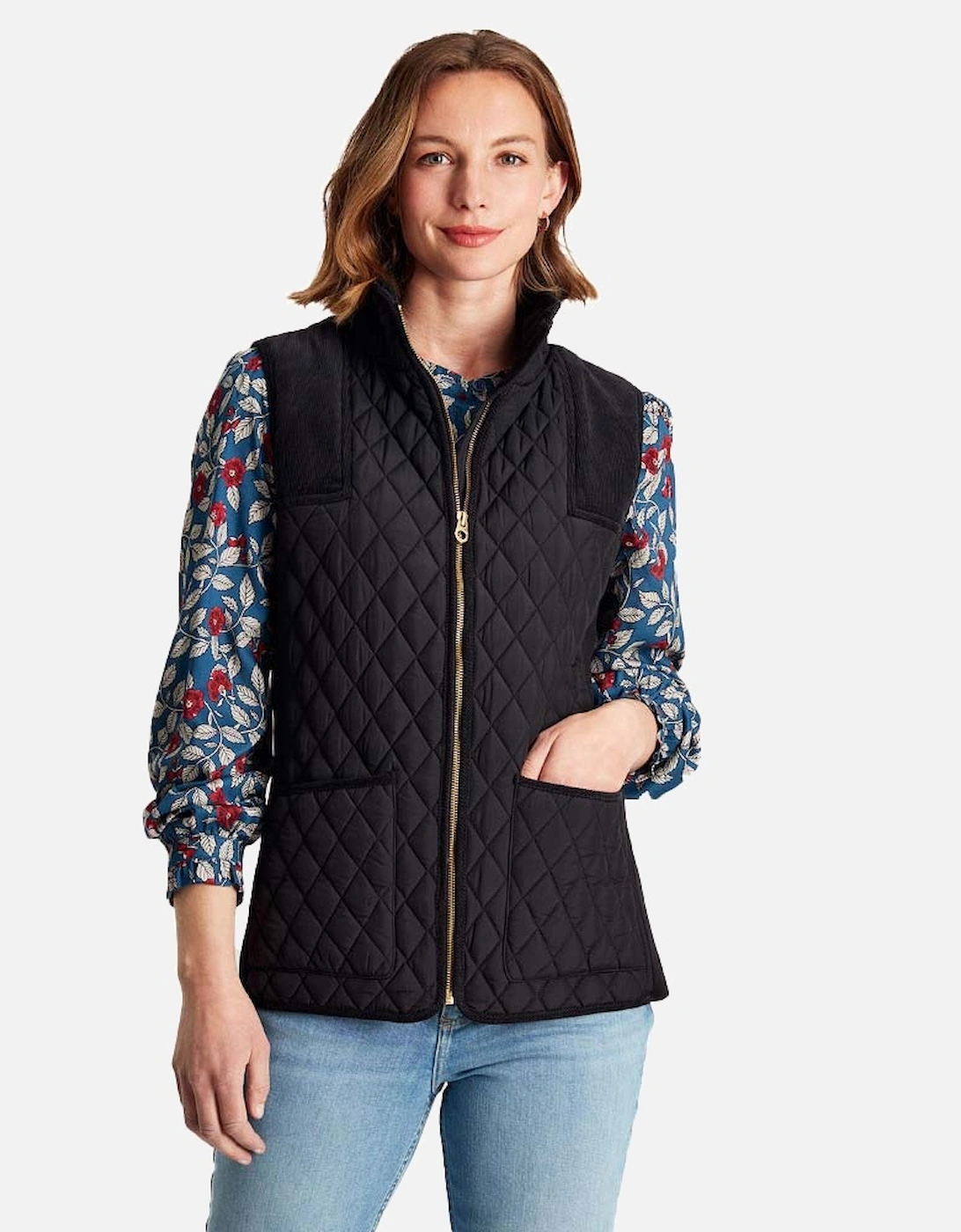 Womens Stately Quilted Bodywarmer Gilet, 6 of 5