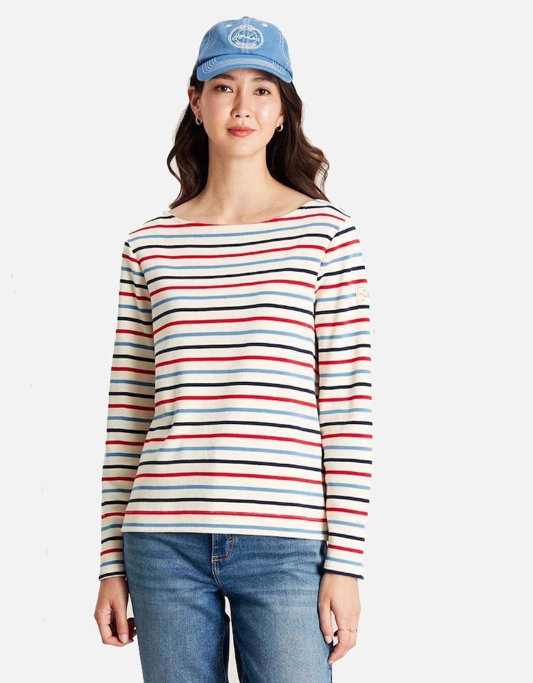 Womens Harbour Cotton Long Sleeved Top, 4 of 3