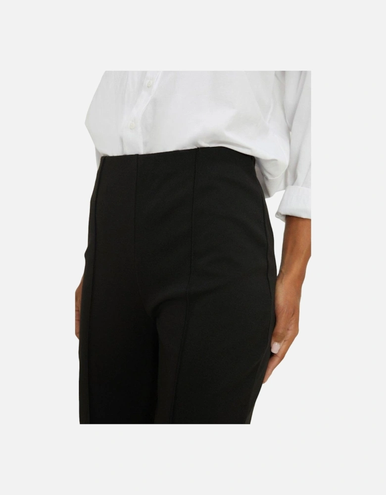 Womens/Ladies Ponte Pintuck Detail Seams Trousers