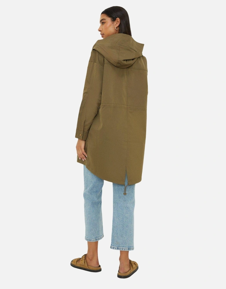 Womens/Ladies Plain Hooded Raincoat