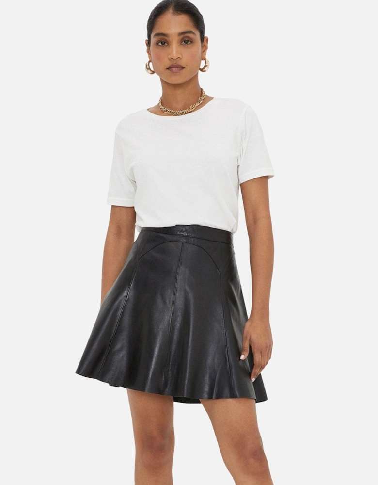 Womens/Ladies Leather Mini Skirt