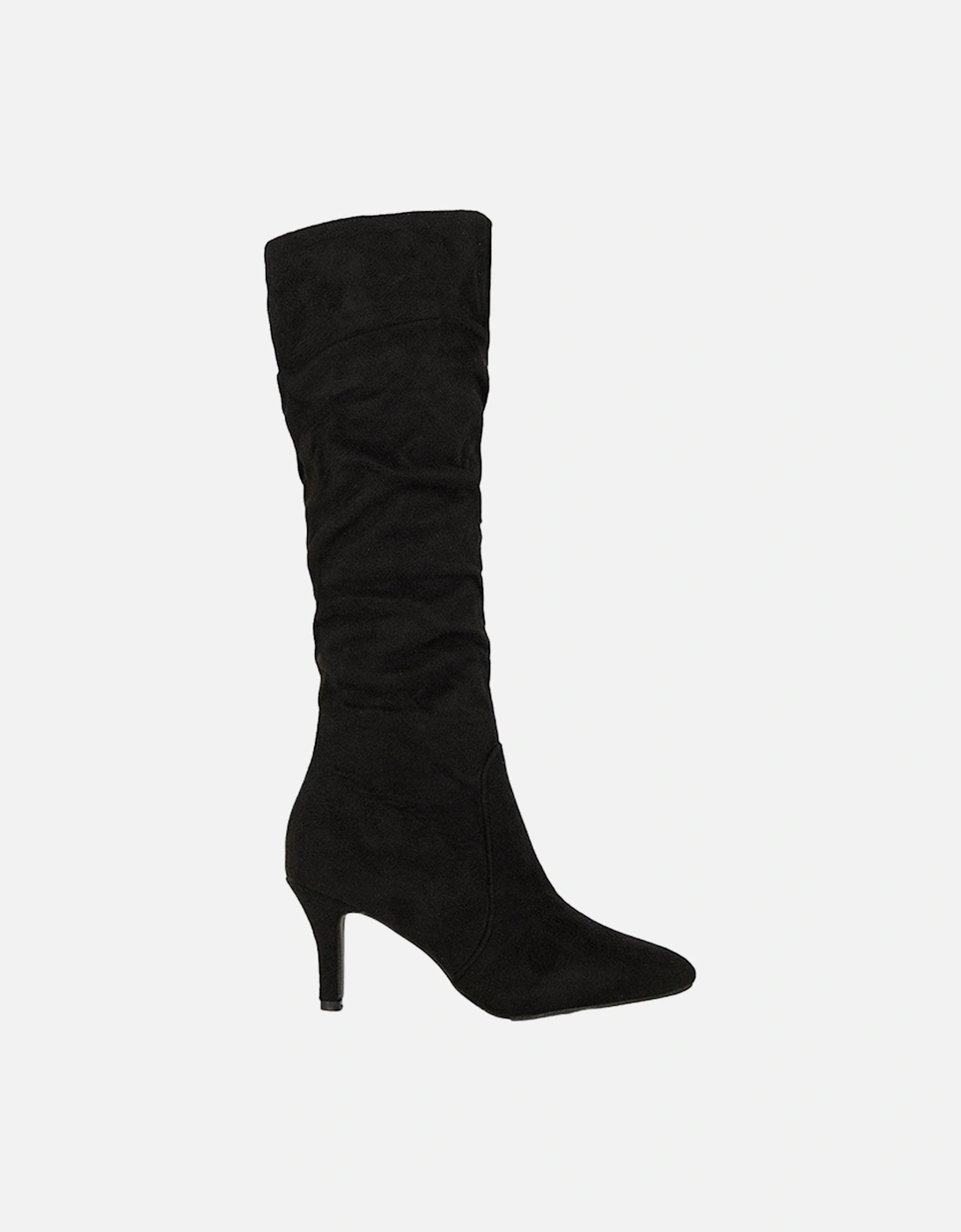 Womens/Ladies Krista Ruched Pointed Medium Heel Knee-High Boots