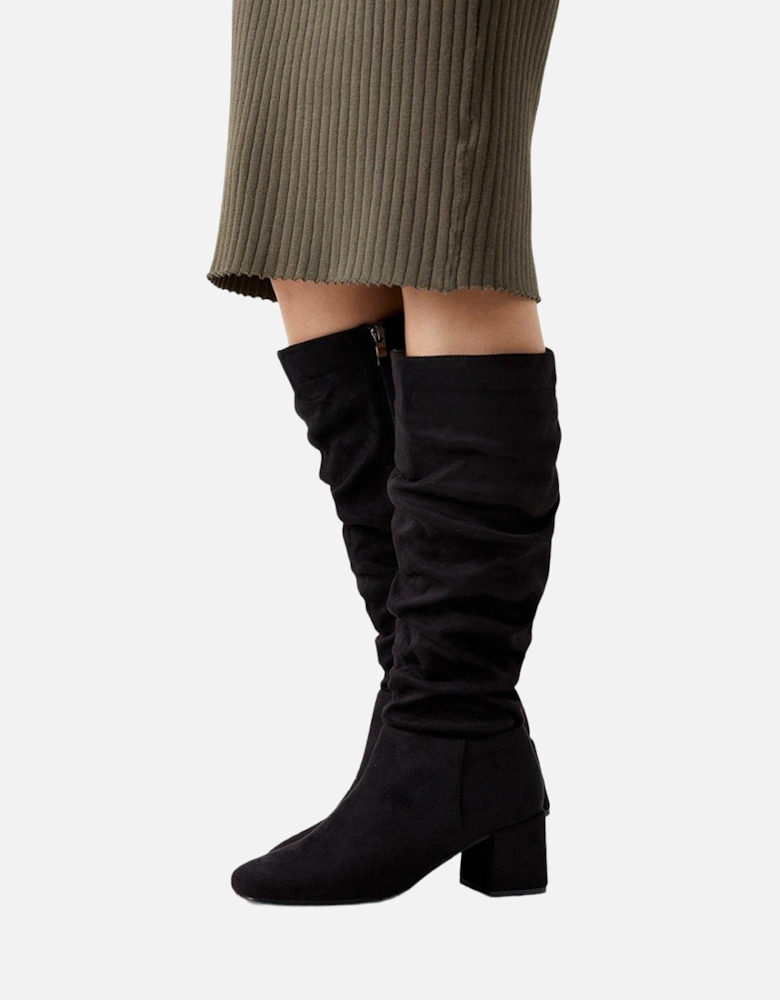 Womens/Ladies Kaya Ruched Knee-High Boots