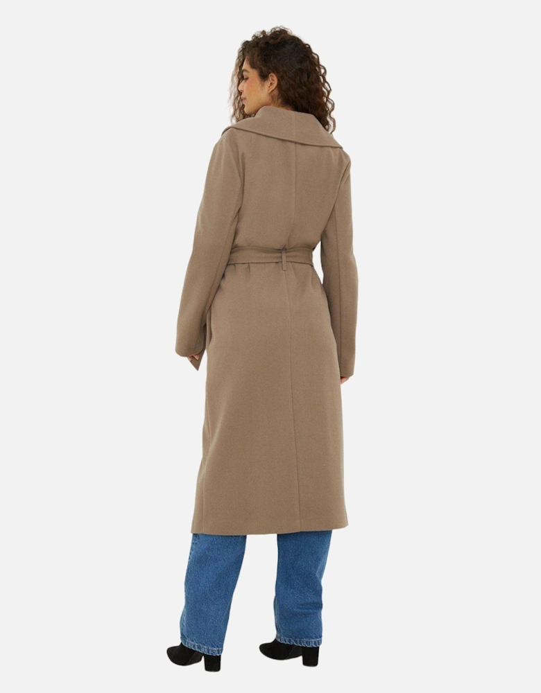 Womens/Ladies Wrap Tall Long Coat