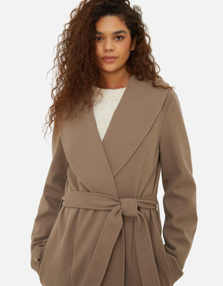 Womens/Ladies Wrap Tall Long Coat