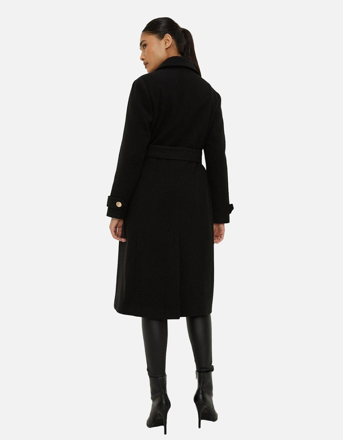 Womens/Ladies Longline Belt Petite Coat