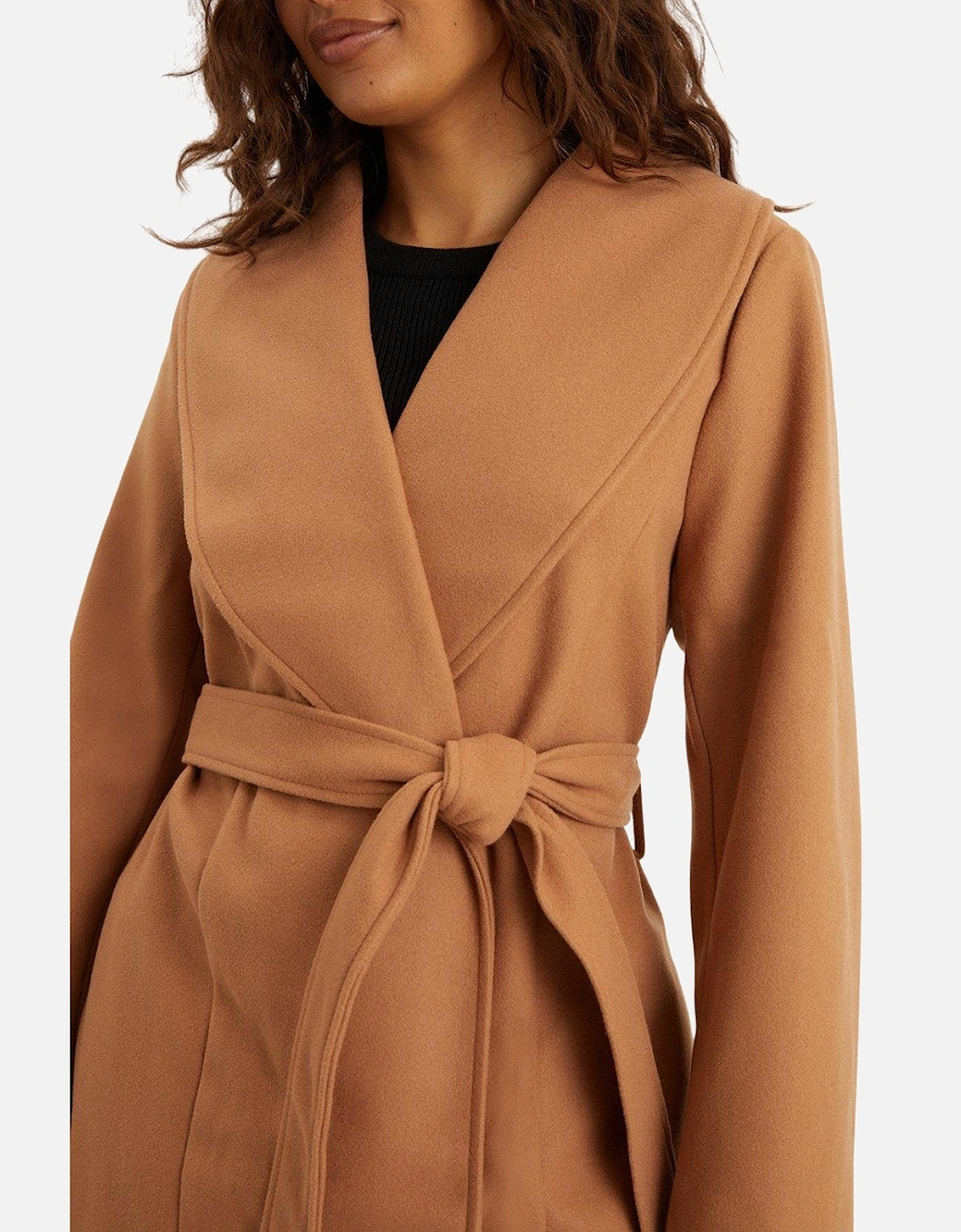 Womens/Ladies Wrap Petite Longline Coat