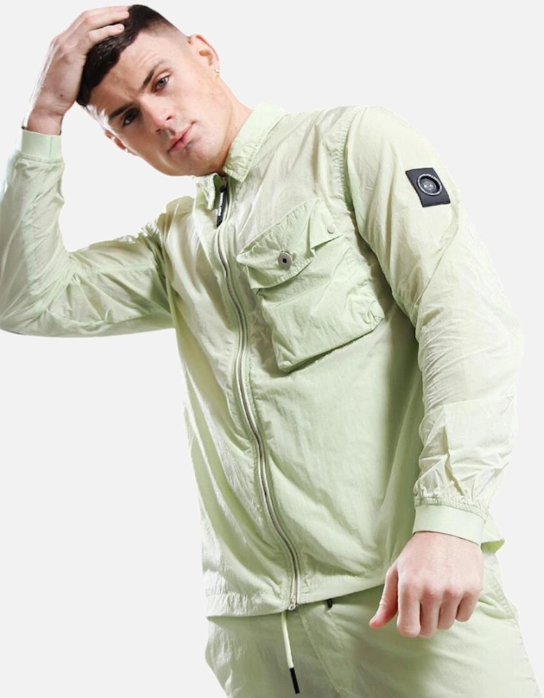 Krinkle Nylon Overshirt - Lime