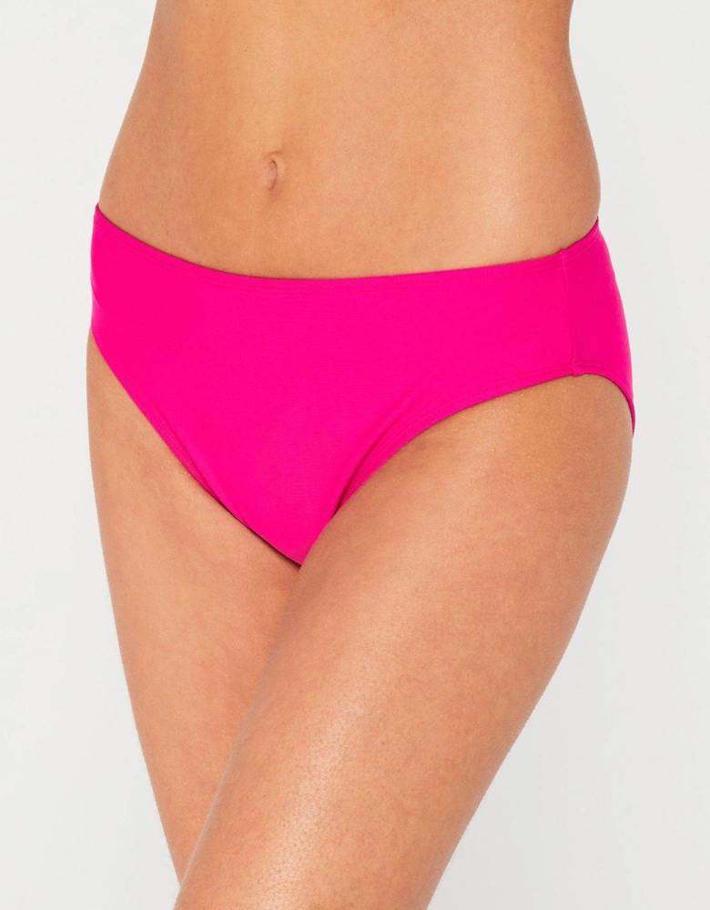 Shape Enhancing Mid Rise Bikini Brief - Pink