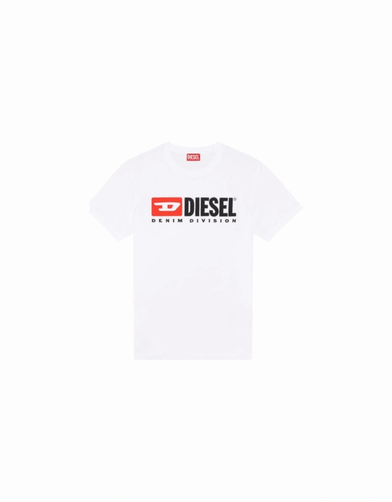 T-DIEGOR Embroidered Logo Cotton White T-Shirt