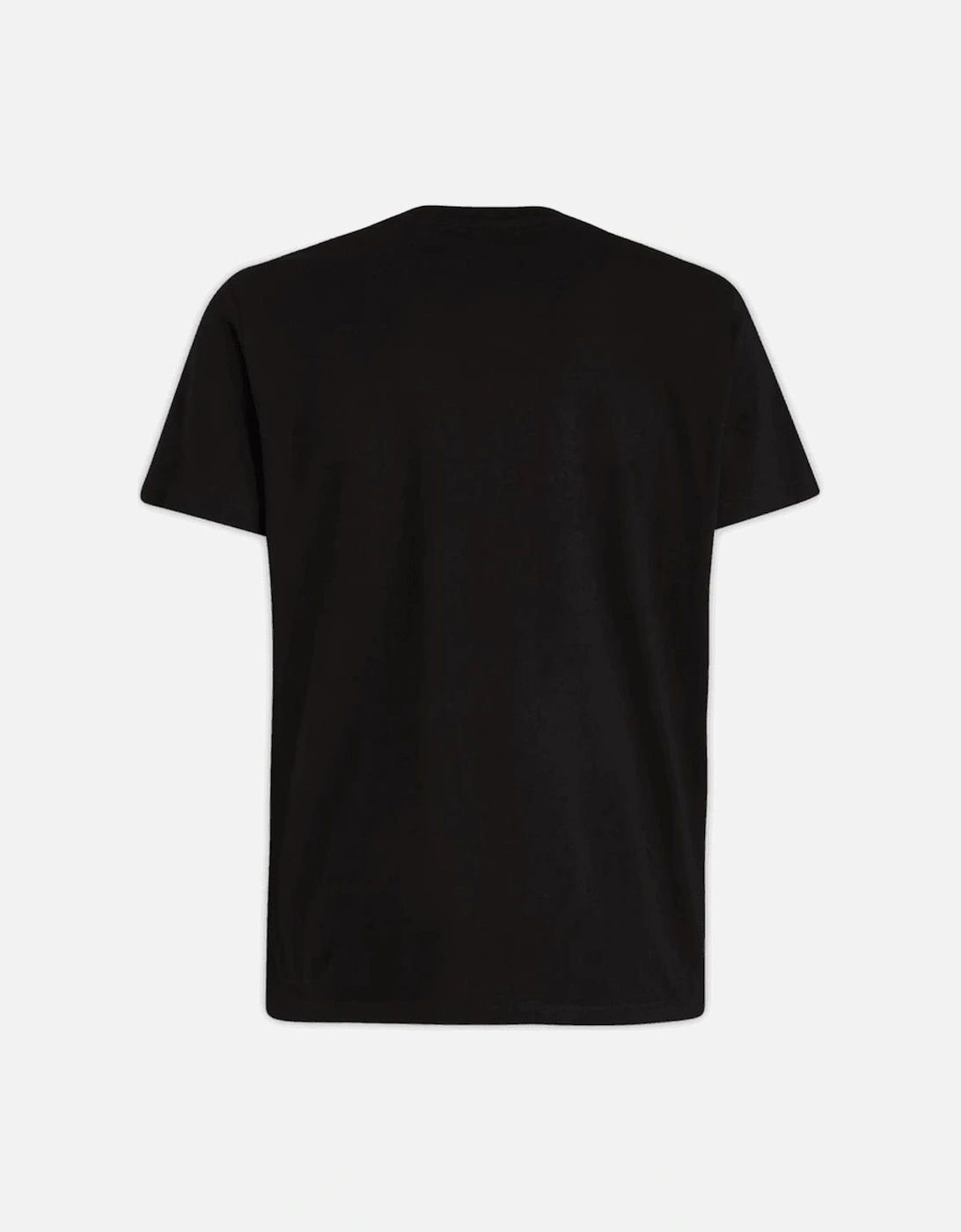 T-DIEGOR Embroidered Logo Cotton Black T-Shirt