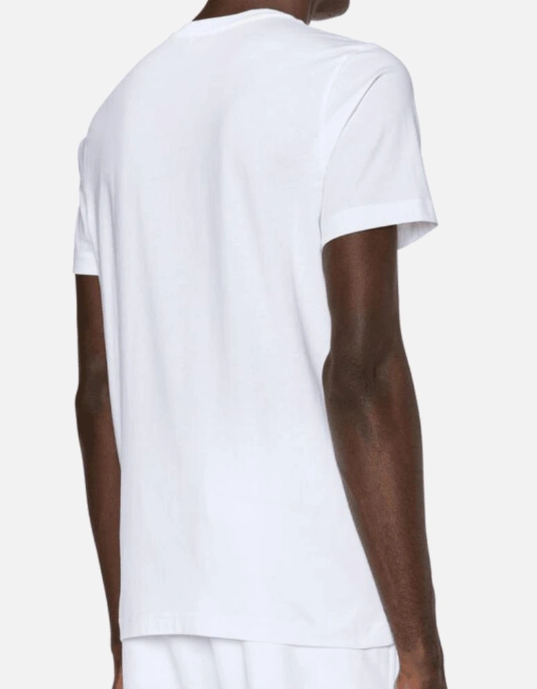 T-BOX Embroidered Logo Cotton White T-Shirt