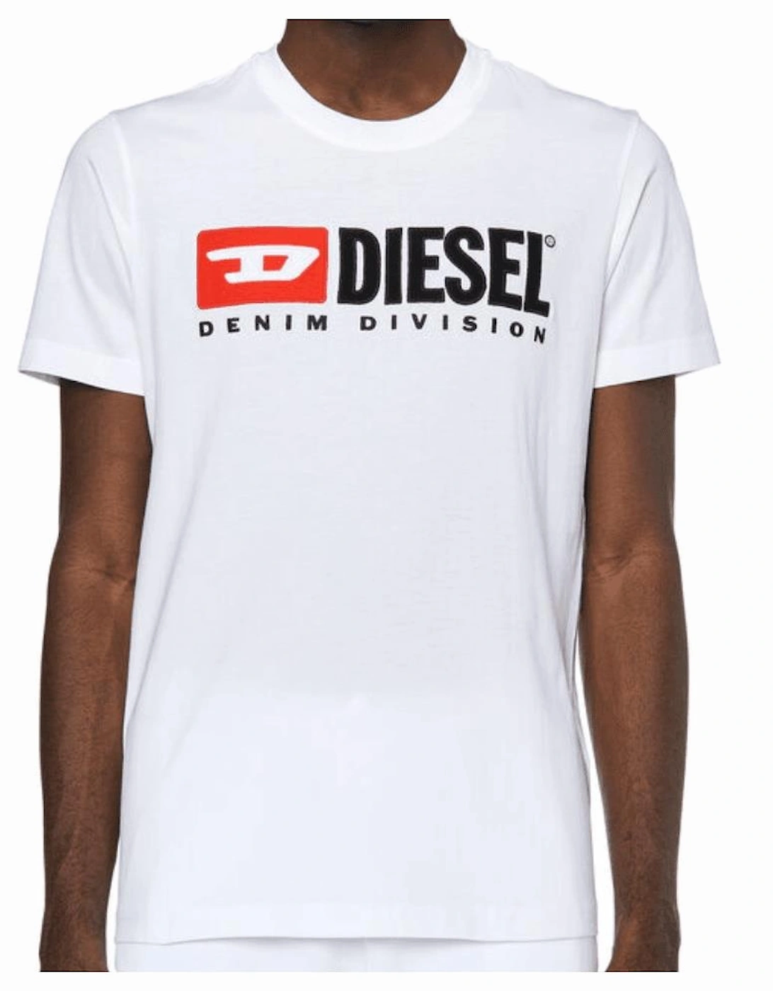 T-DIEGOR Embroidered Logo Cotton White T-Shirt